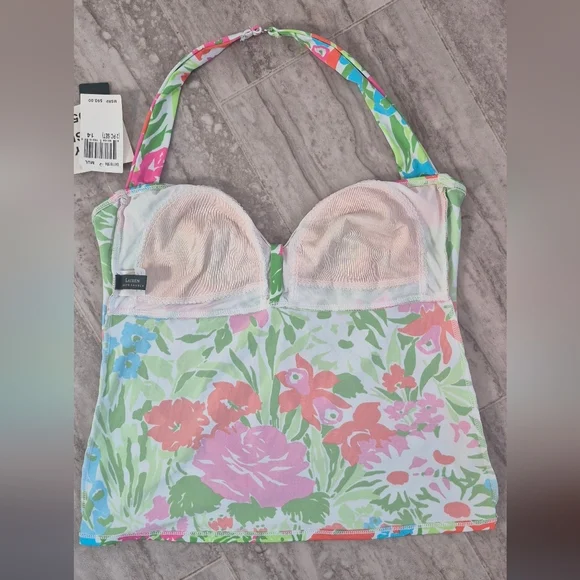 Ralph Lauren Floral One Piece - Pink, Green, Orange - Picture 4 of 6